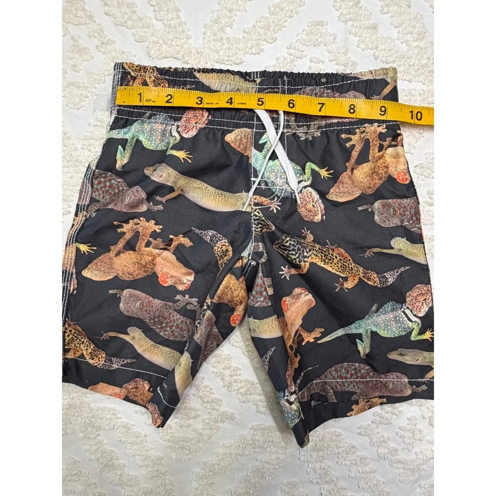 Crazy 8 Lizard Gecko Print Swim Trunks‎ 3T Toddler Boys Board Shorts Summer